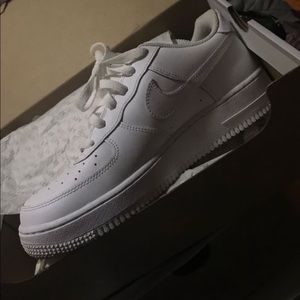 White Nike Air force ones